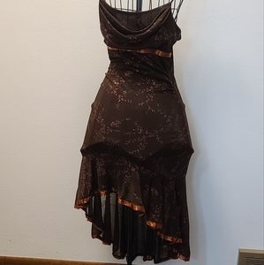 Spaghetti strap prom dress